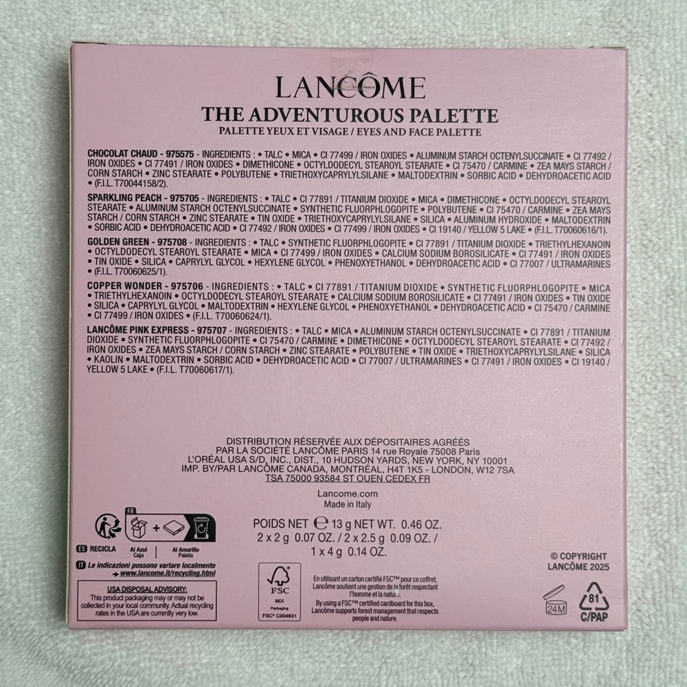 Lancôme Limited Edition Adventurous Festive Shadow Pallet 2025 - NEW! - Picture 5 of 5